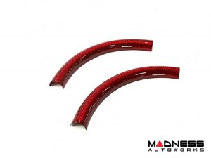 Alfa Romeo Stelvio Steering Wheel Trim - Carbon Fiber - Upper Cover - Red Candy - Pre '20 Alfa Romeo Stelvio Steering Wheel Trim - Carbon Fiber - Upper Cover - Red Candy - Pre '20